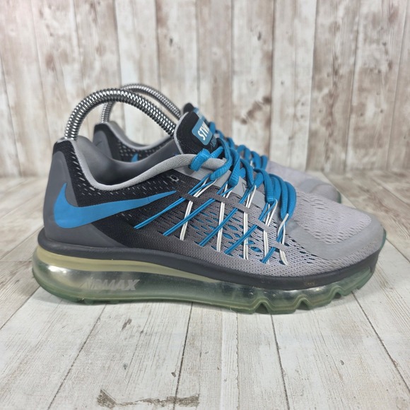 Nike Shoes - Nike Air Max 2015 Running Shoes Gray Blue Youth Size 4.5Y Women's 6